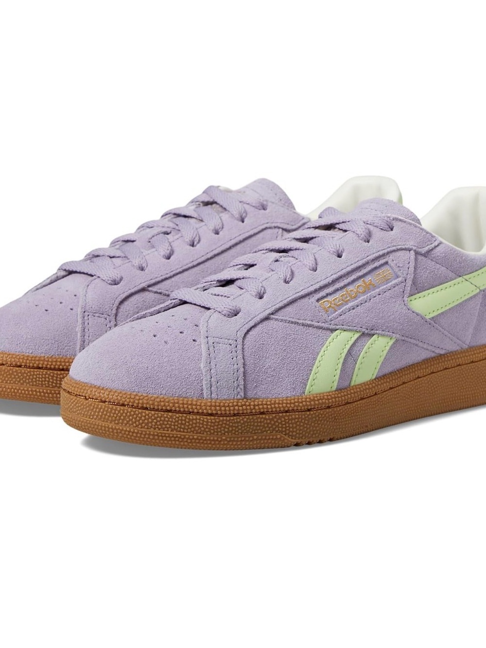 Reebok Unisex Club C Grounds UK Sneaker, Dusk Purple/Astro Lime/Gum color way